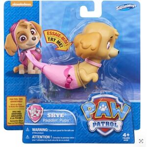 SwimWays Paw Patrol Skye Paddlin Pups Wind Up Pool‎ Bath Toy Pink NEW